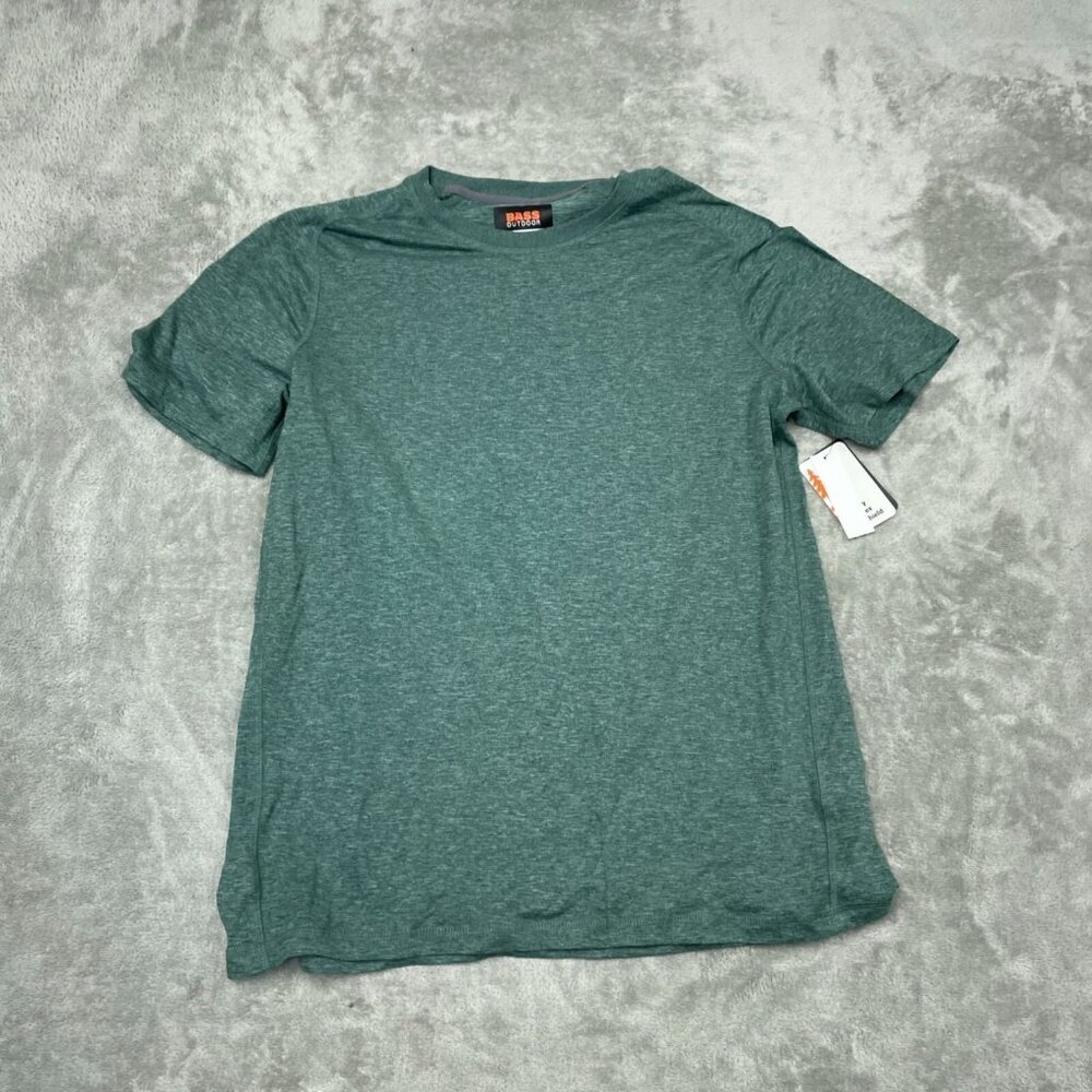 Bass Outdoor Microtech Perf SS Tee M Dry Flex Shield Green NWT 6273 - Picture 2 of 9